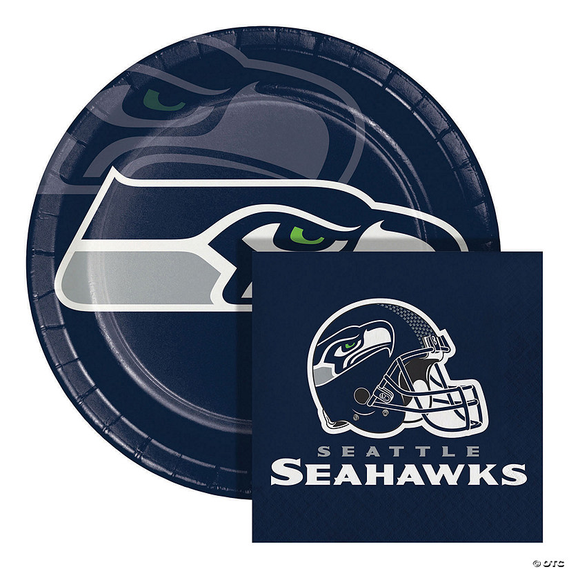 Nfl Seattle Seahawks Paper Plate And Napkin Party Kit Image