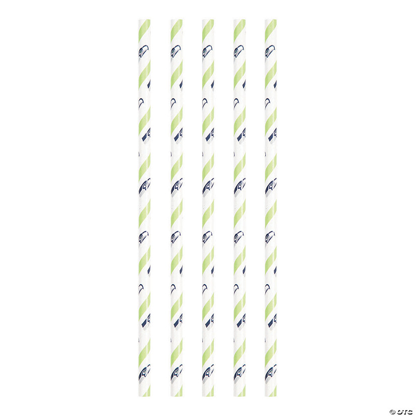 Nfl Seattle Seahawks Paper Straws - 72 Pc. Image