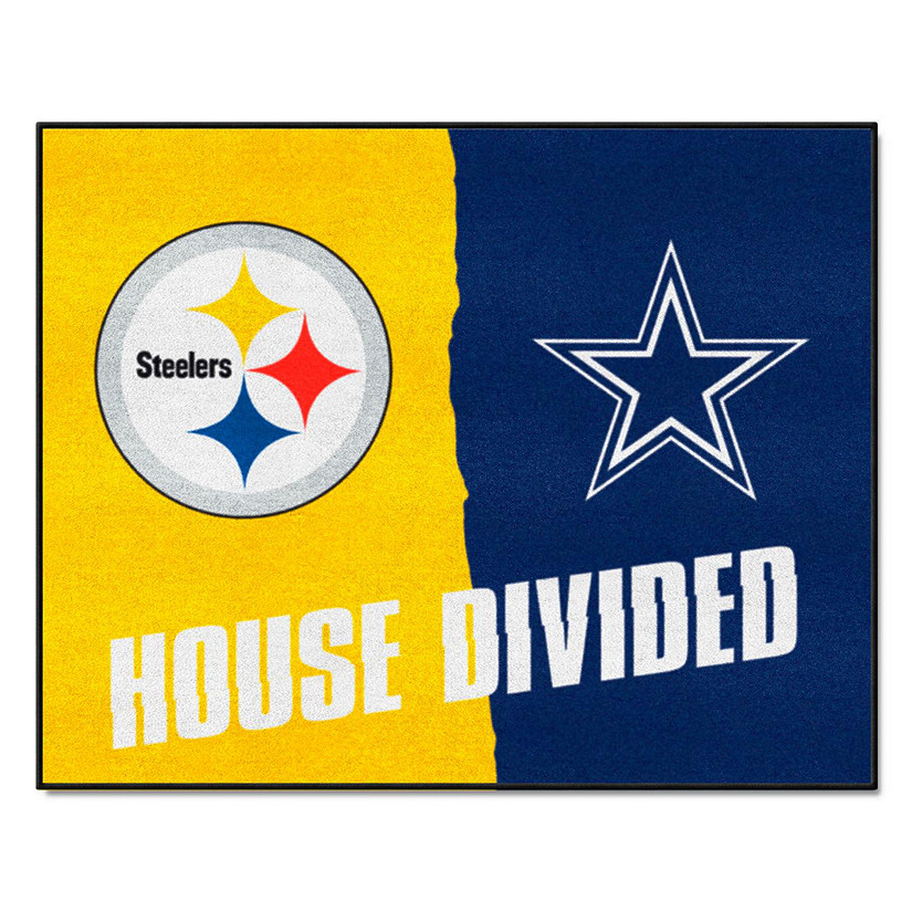 Pittsburgh Steelers vs Dallas Cowboys House Divided Garden Flag