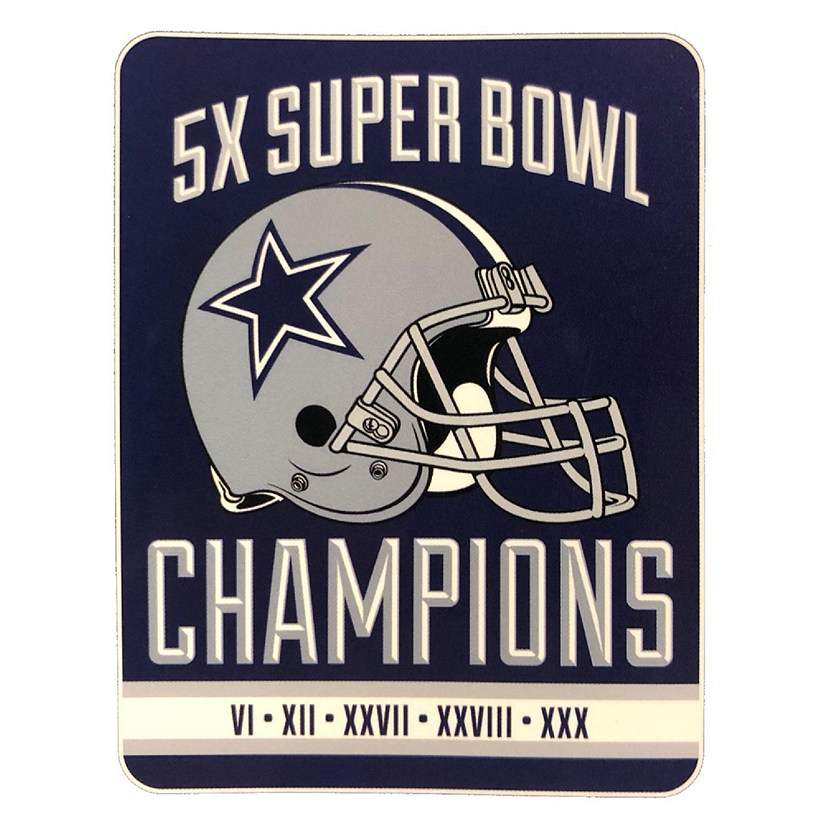 Cowboys 5 Time Super Bowl Champs State Shaped Keychain (Texas)