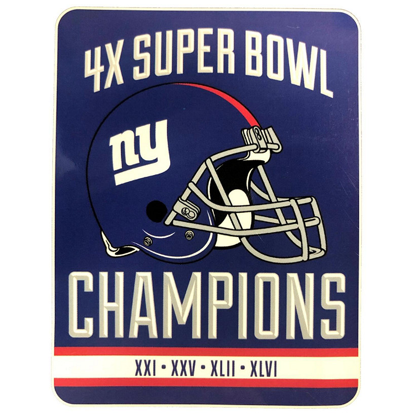 NFL Superbowl Champs Plush Throw New York Giants