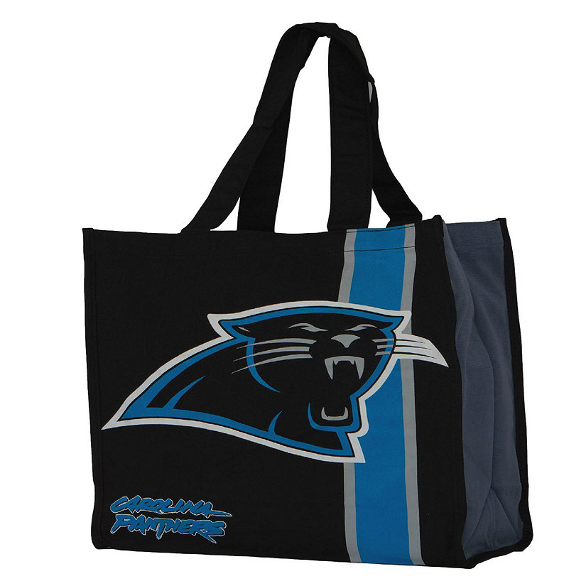 NFL Team Logo Reusable  Carolina Panthers Grocery Tote Shopping Bag Image