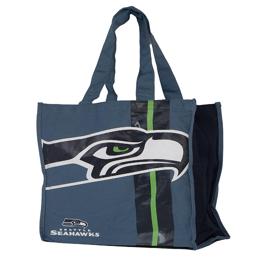 NFL Team Logo Reusable  Seattle Seahawks Grocery Tote Shopping Bag Image