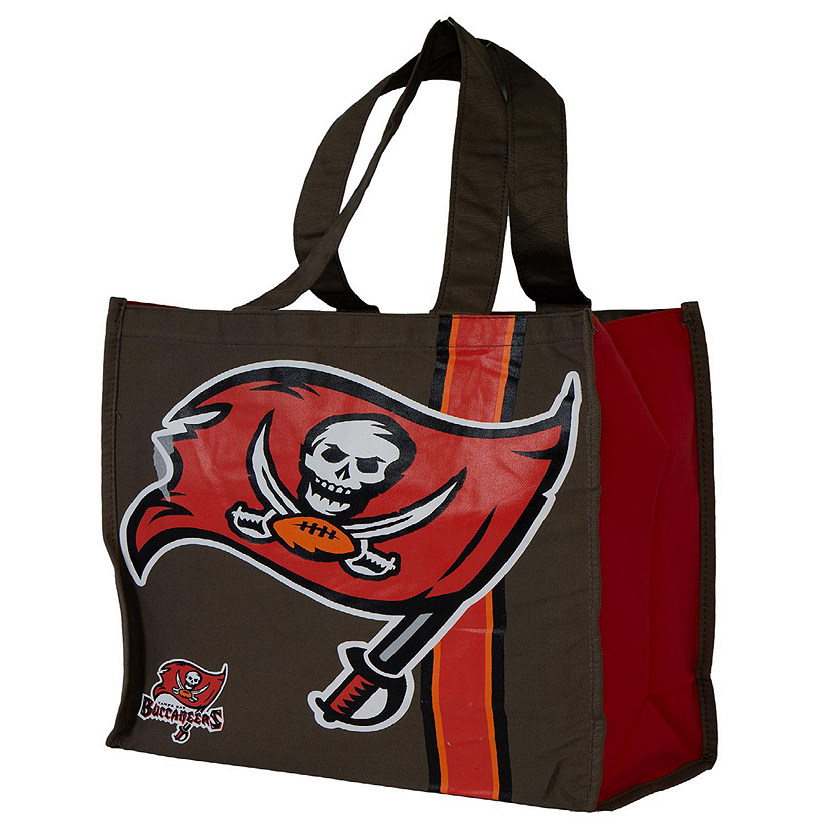 NFL Team Logo Reusable  Tampa Bay Buccaneers Tote Grocery Tote Shopping Bag Image