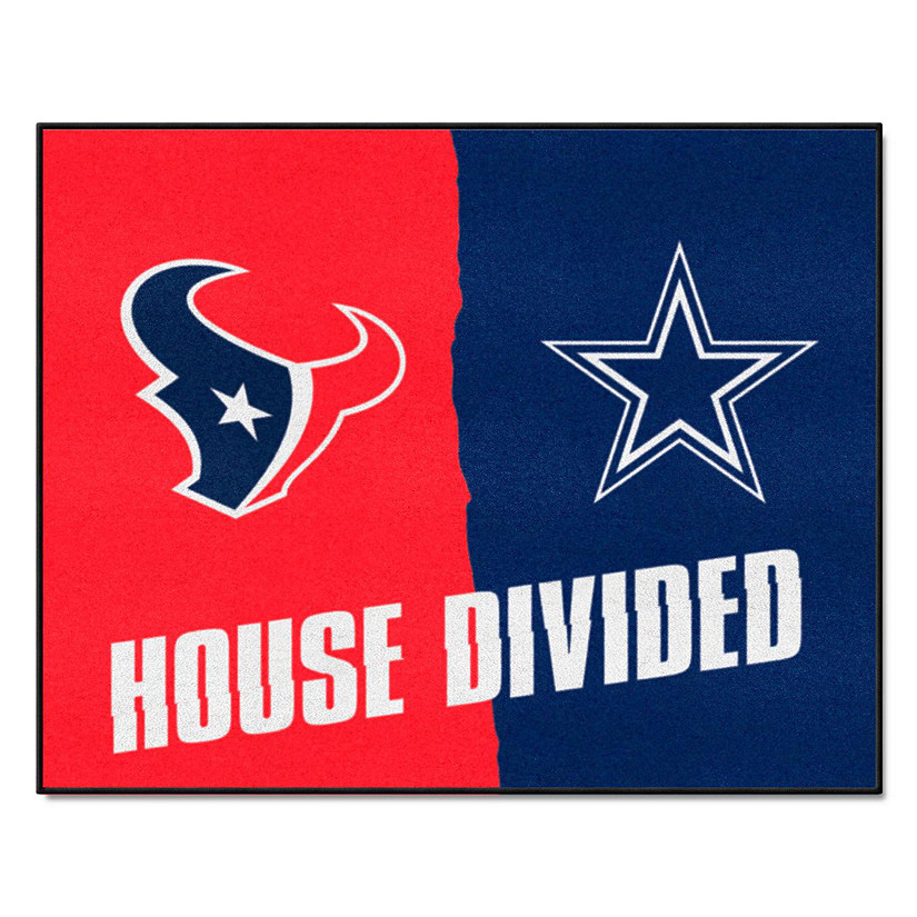 NFL Texans / Cowboys House Divided Rug