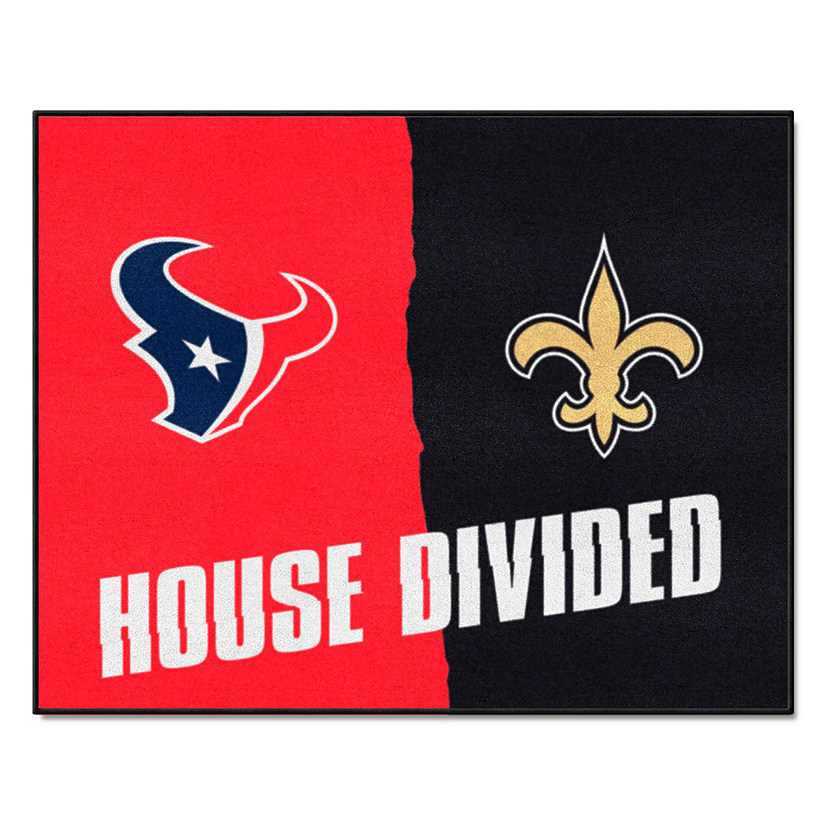 NFL Texans / Saints House Divided Rug