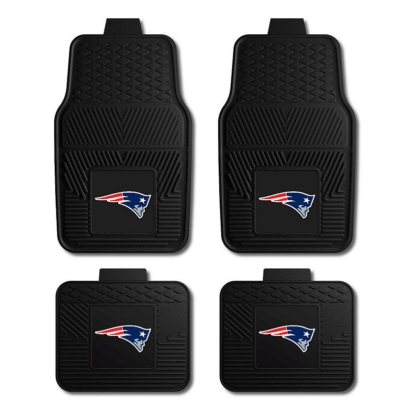 Fanmats FAN-17986 England Patriots NFL Vinyl Car Mat Set - 4 Piece