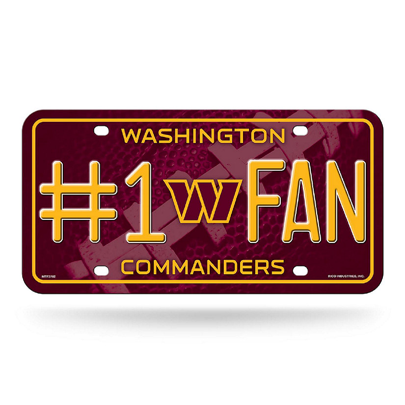 NFL Washington Commanders License Plate Image