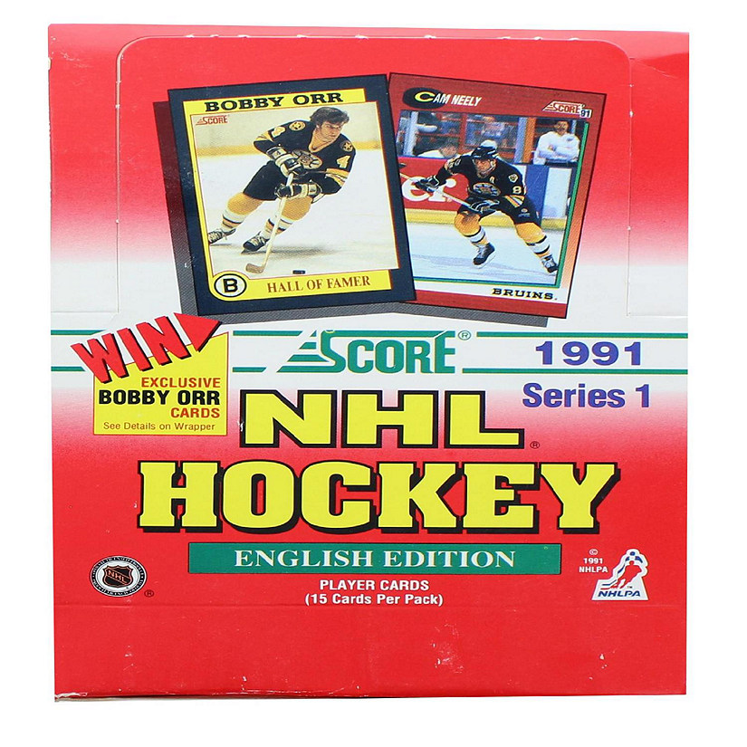 NHL 1991-92 Score Hockey Series 1 Wax Box Image