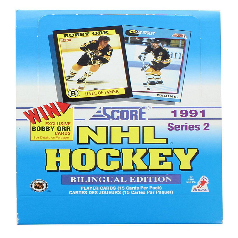 NHL 1991-92 Score Hockey Series 2 Bilingual Wax Box Image