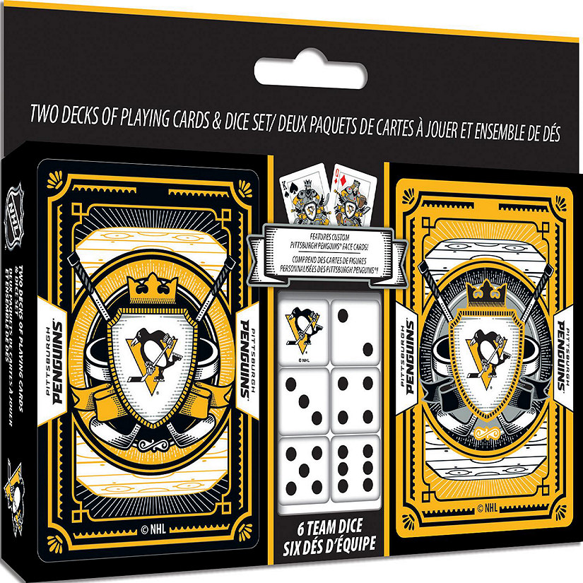 NHL Pittsburgh Penguins 2-Pack Playing cards & Dice set Image