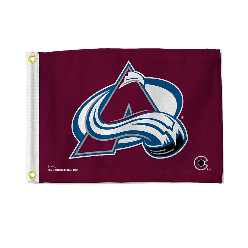 NHL Rico Industries Colorado Avalanche 12 x 18 Flag Double Sided Great for Boat/Golf Cart/Home Red