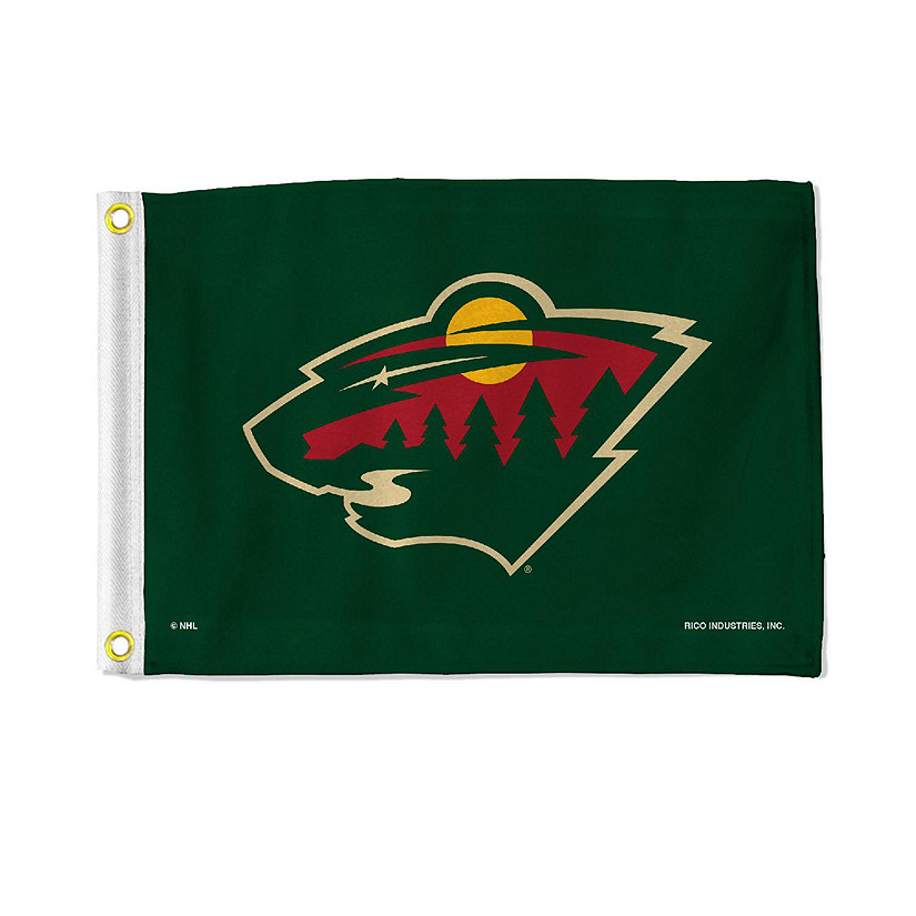 NHL Rico Industries Minnesota Wild 12" x 18" Flag - Double Sided - Great for Boat/Golf Cart/Home Image
