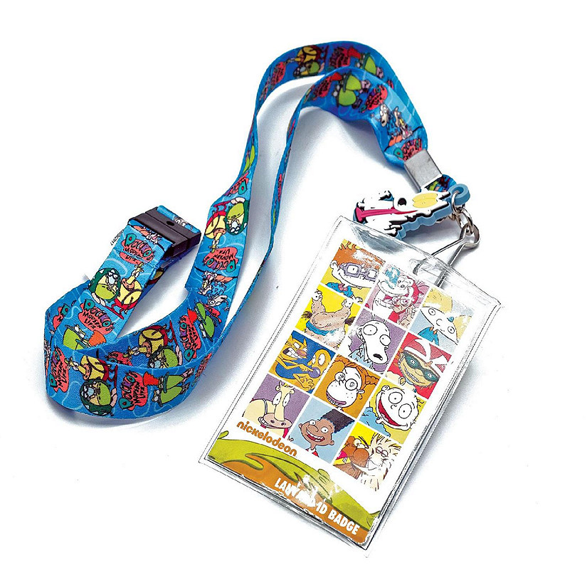 Nickelodeon Rocko's Modern Life Lanyard With ID Badge Holder And Removable Charm Image