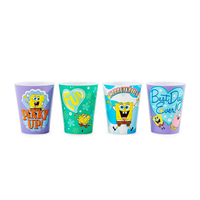 Nickelodeon SpongeBob SquarePants 4-Piece Plastic Mini Cups  Each Hold 2 Ounces Image