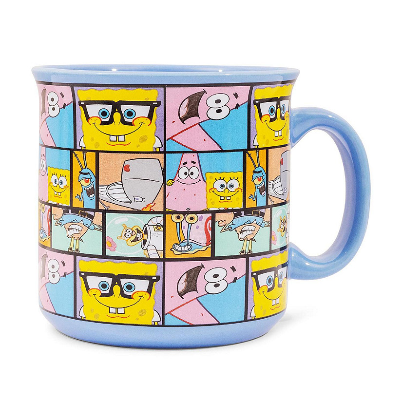 Nickelodeon SpongeBob SquarePants Character Grid 20-Ounce Ceramic Camper Mug Image