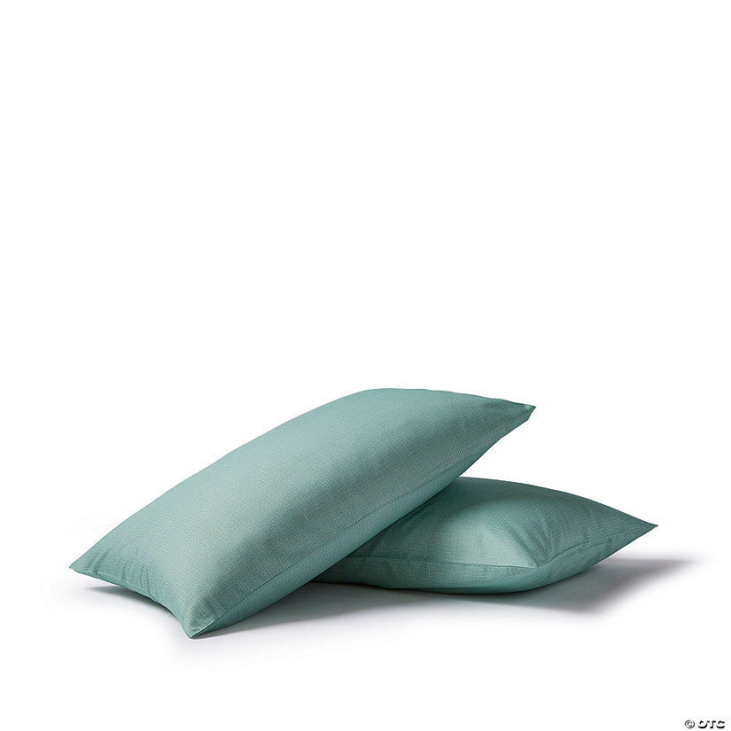 Night Lark  - Linen Collection -  Standard Pair of Pillowcases in Seagrass Green Image