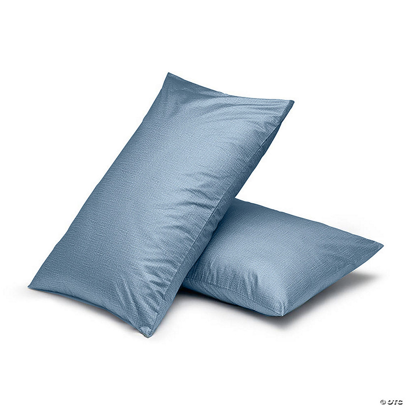 Night Lark  - Linen Collection -  Standard Pair of Pillowcases in Twilight Blue Image