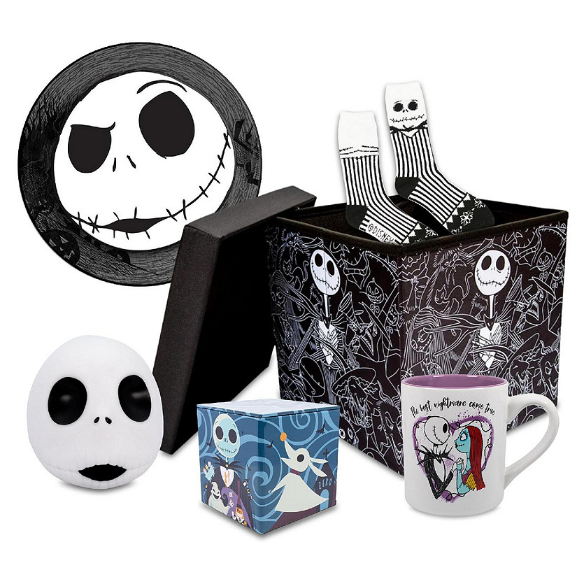 Nightmare Before Christmas Jack All Over Faces 4-Piece Reusable
