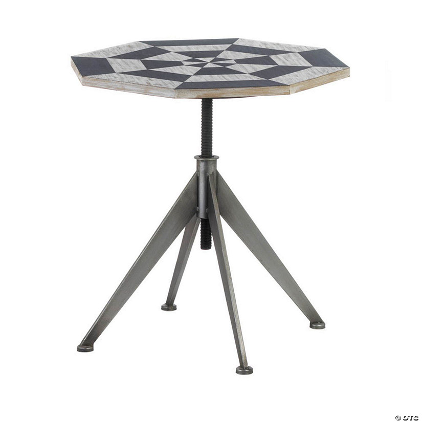 Nikki Chu Black And White Checker Side Table Image