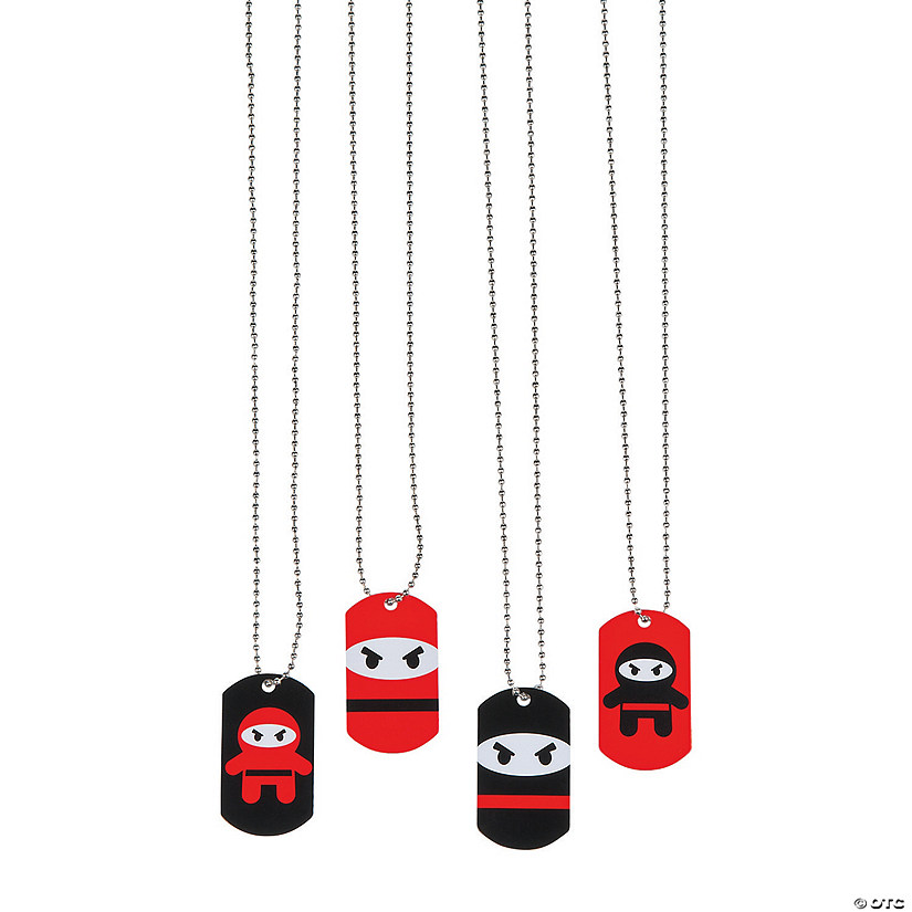 Ninja Dog Tag Necklaces - 12 Pc. Image