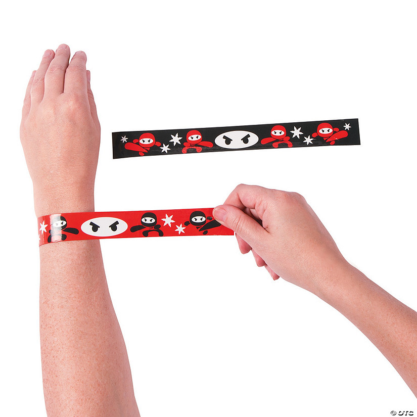 Ninja Slap Bracelets - 12 Pc. Image