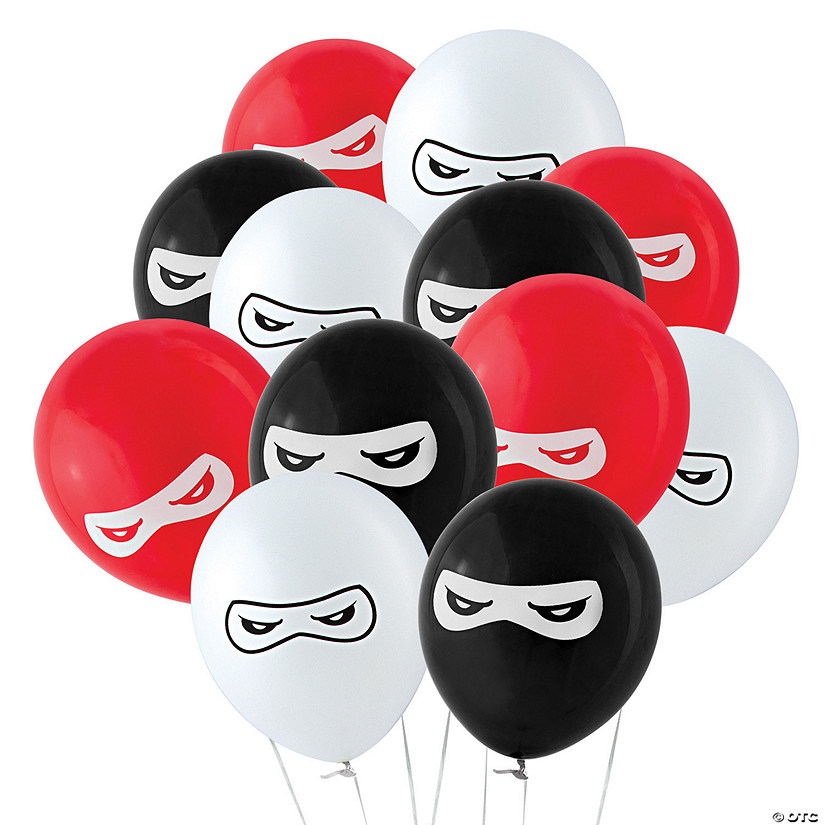 Ninja Warriors 11" Latex Balloons - 24 Pc. Image