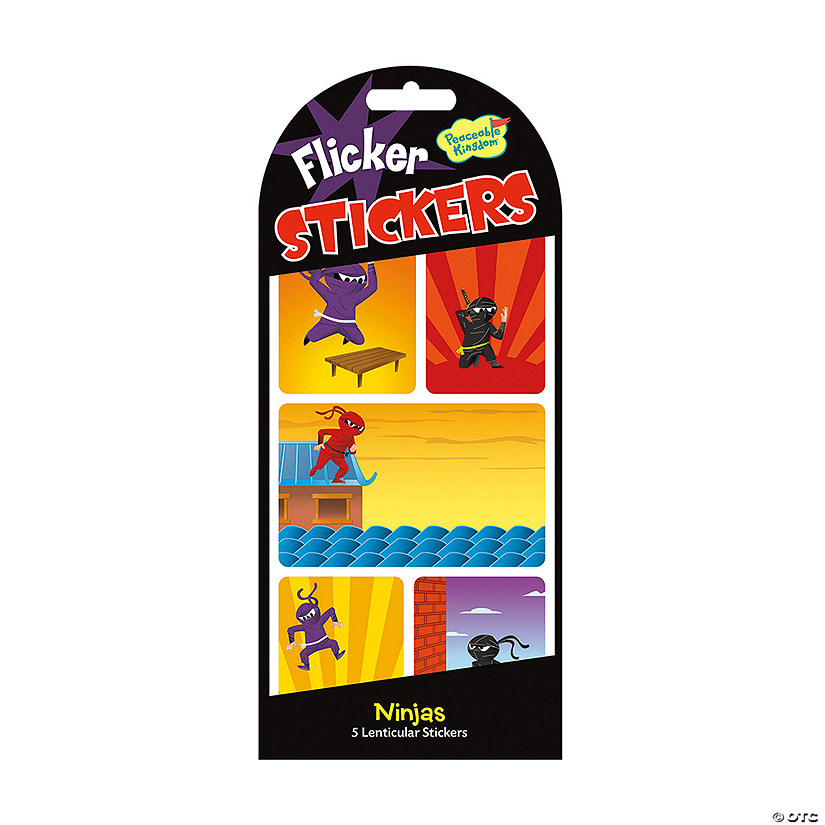 Ninjas Flicker Stickers: Pack of 12 Image