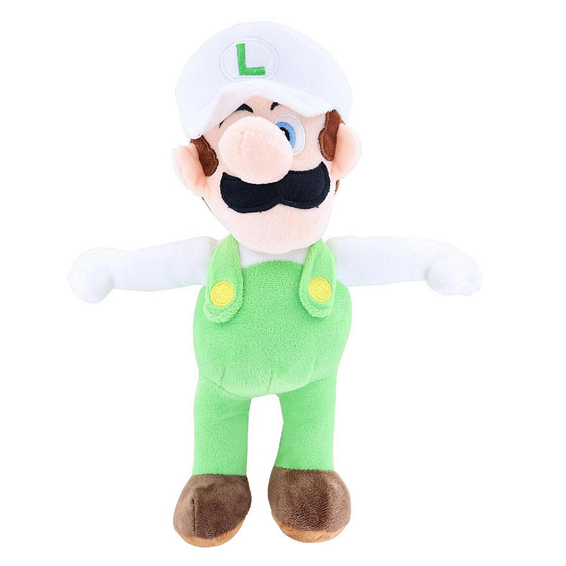 Nintendo Super Mario 12 Inch Character Plush  Fire Luigi Image