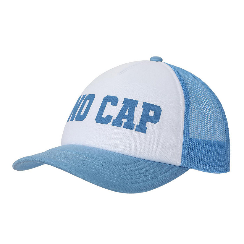 No Cap Blue &amp; White Foam Trucker Hat Image