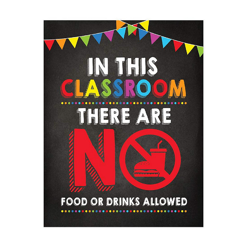 No Food or Drinks Allowed 8.5x11in Image