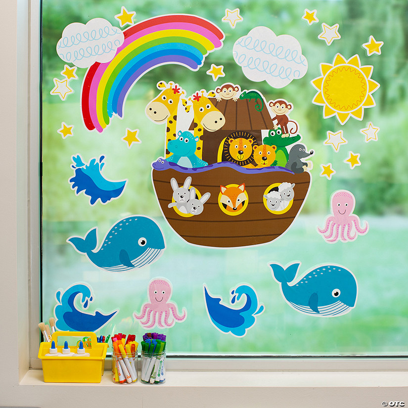 Noah's Ark Window Clings Image