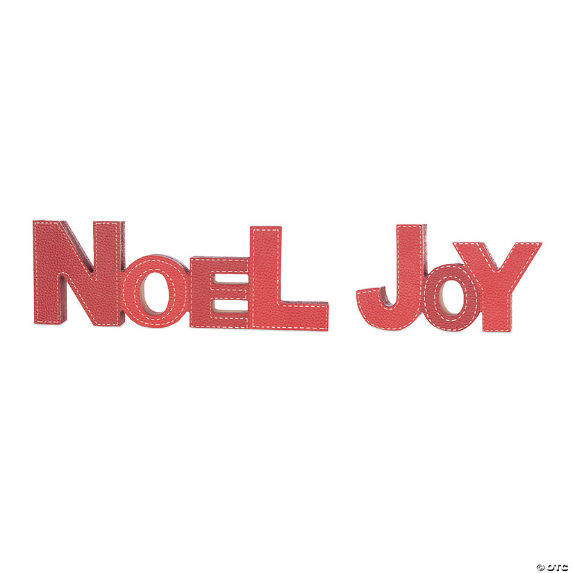 Noel And Joy Tabletop Sentiment(Set Of 2) 11"L X 4"H, 7"L X 4"H Mdf Image