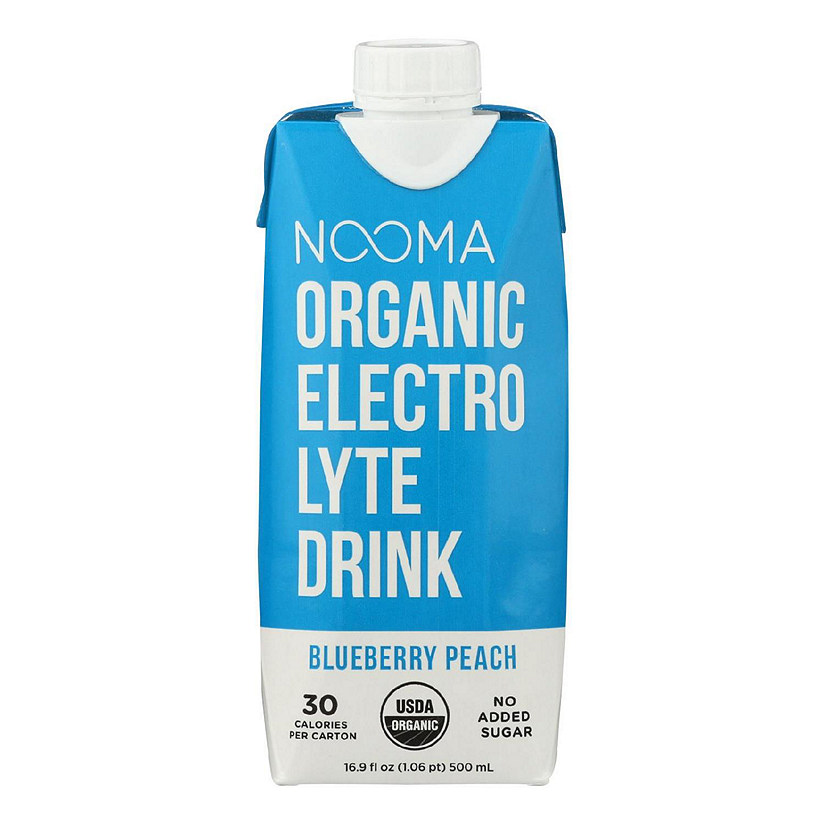 Nooma Electrolite Drink - Organic - Blueberry Peach - Case of 12 - 16.9 fl oz Image