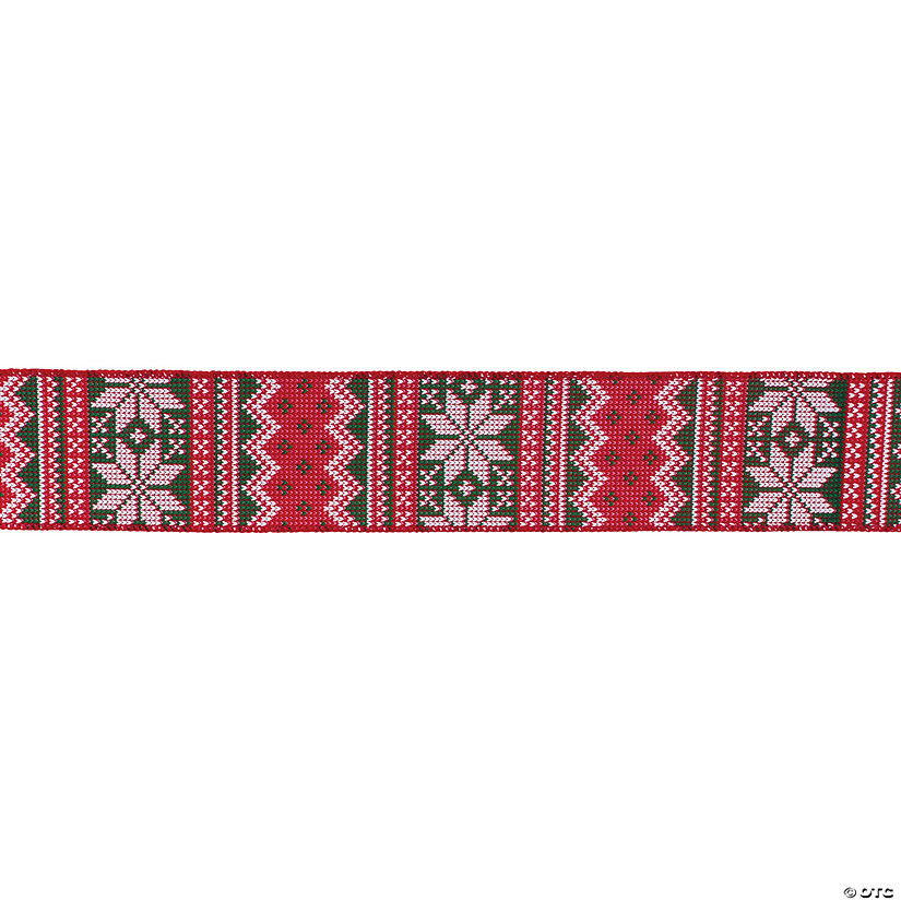 Nordic Snowflake Pattern Ribbon (Set of 2) 2.5" Proper 10 Yds. Image
