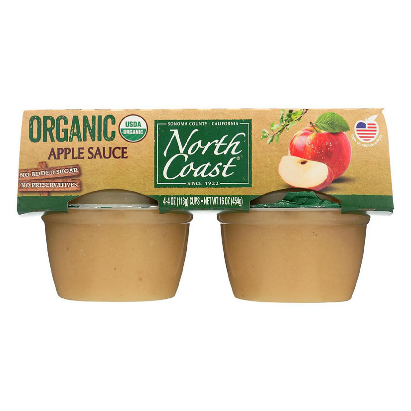 North Coast Organic Applesauce  - Case of 12 - 4/4 OZ Image
