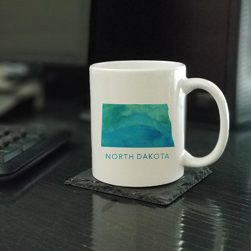 North Dakota Aqua Blue Water Ceramic Mug Image