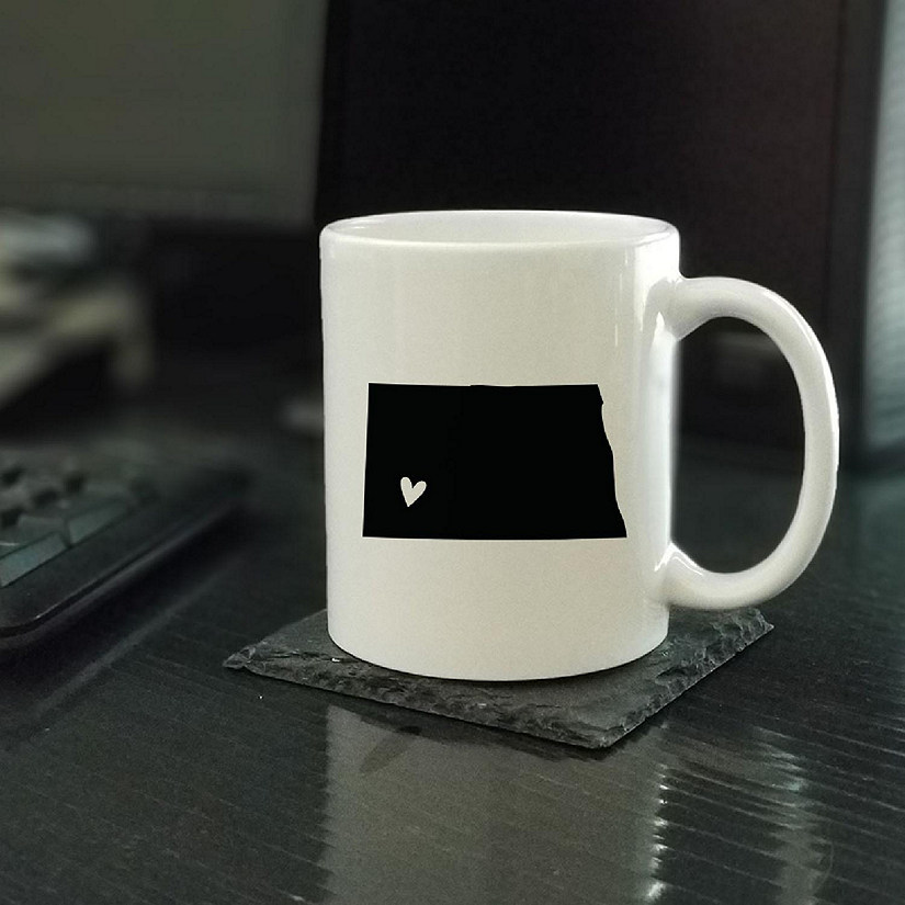 North Dakota State Heart Ceramic Mug Image