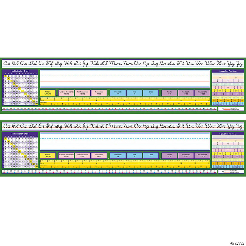 North Star Teacher Resources Adhesive Intermediate Contemporary Cursive Desk Plates, 17.5" x 4", 36 Per Pack, 2 Packs Image
