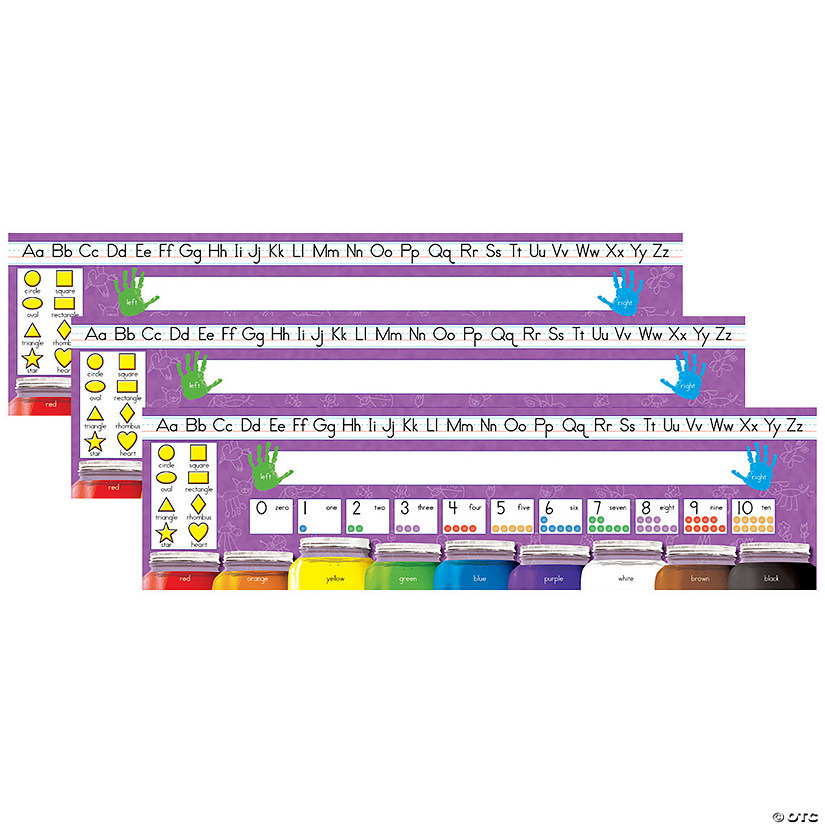 North Star Teacher Resources Traditional Manuscript Desk Plates, 19" x 5", 36 Per Pack, 3 Packs Image