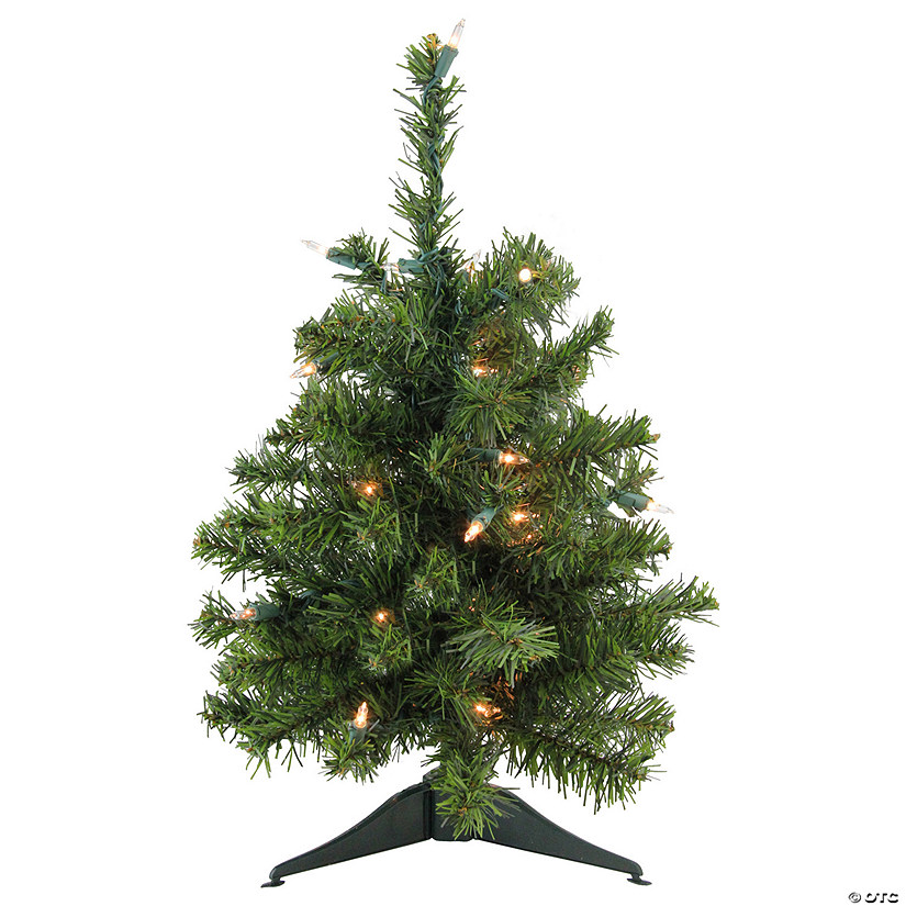 Northlight 1.5' Pre-Lit Medium Canadian Pine Artificial Christmas Tree - Clear Lights Image