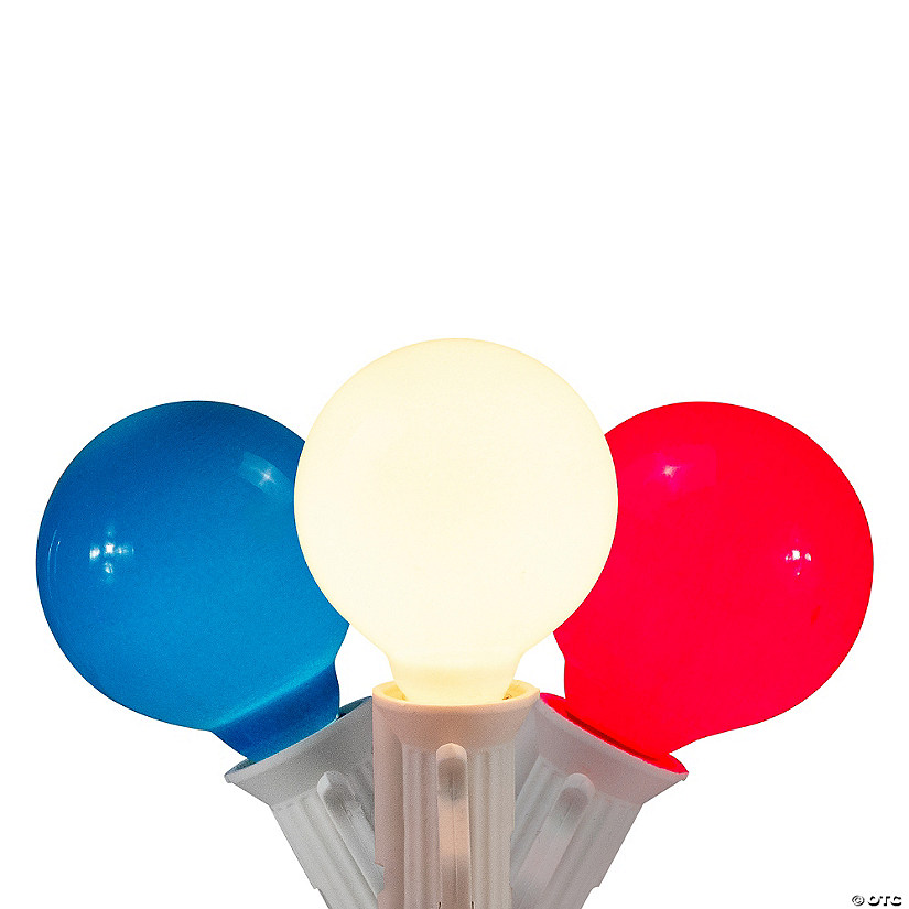 Northlight 10Count Red White and Blue G40 Globe Christmas Light Set