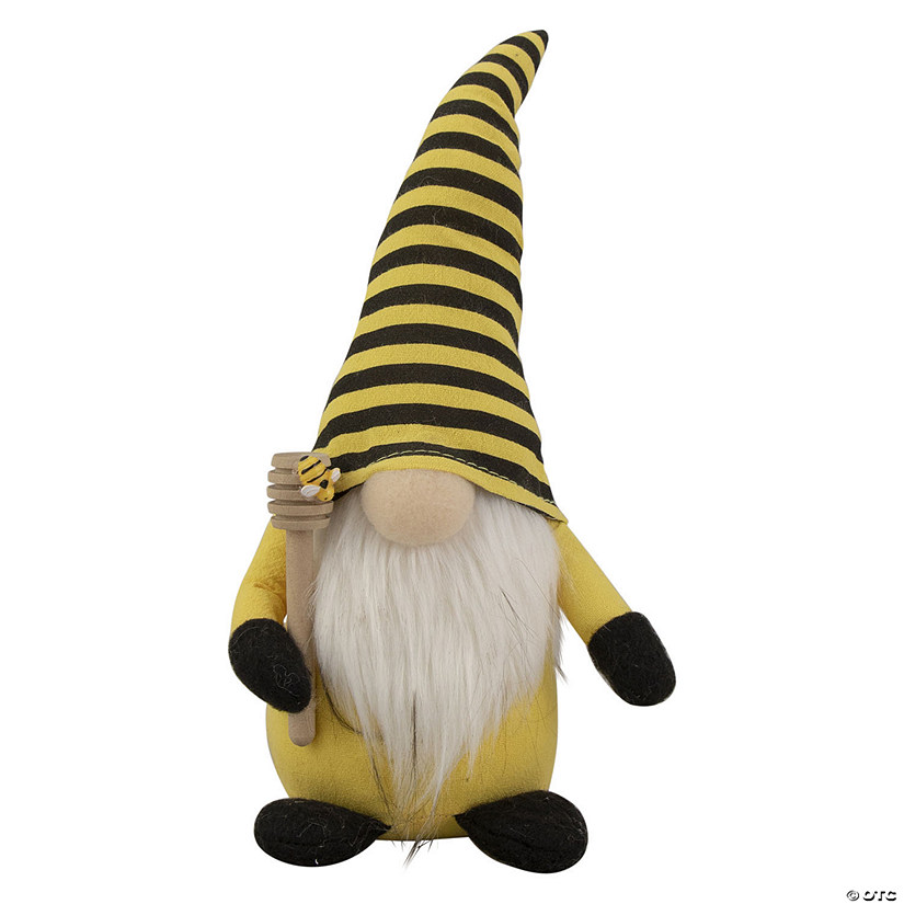 Northlight 10" yellow and black bumblebee springtime gnome Image
