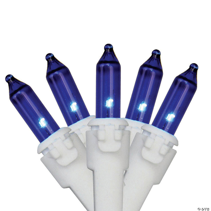 Northlight 100-Count Blue Mini Christmas Light Set  20.25ft White Wire Image