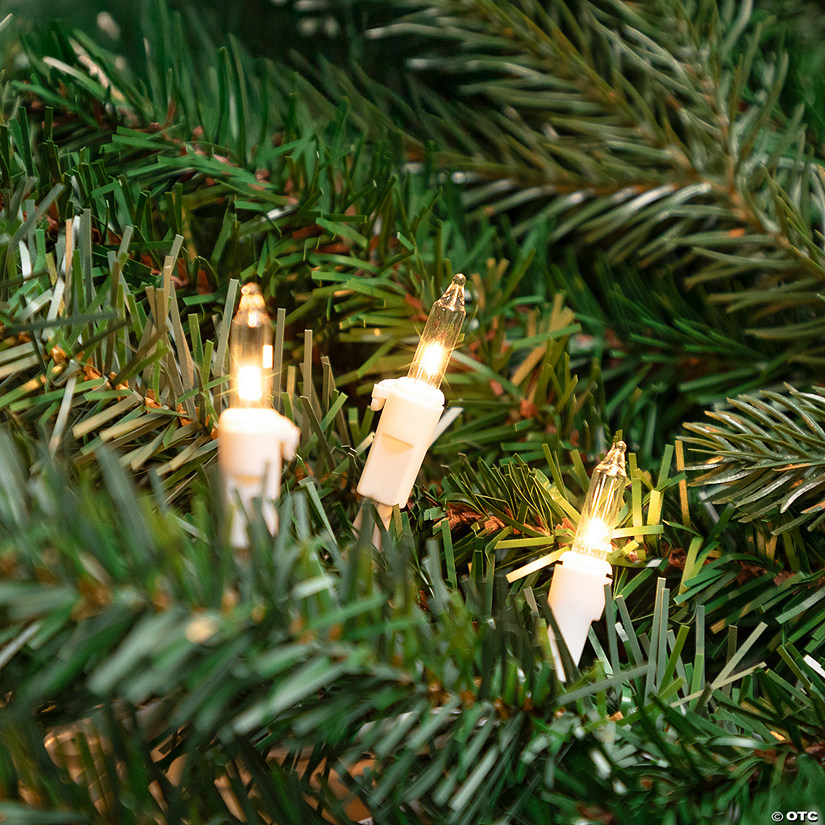 Northlight 100-Count Clear Mini Christmas Light Set 20.25ft White Wire ...