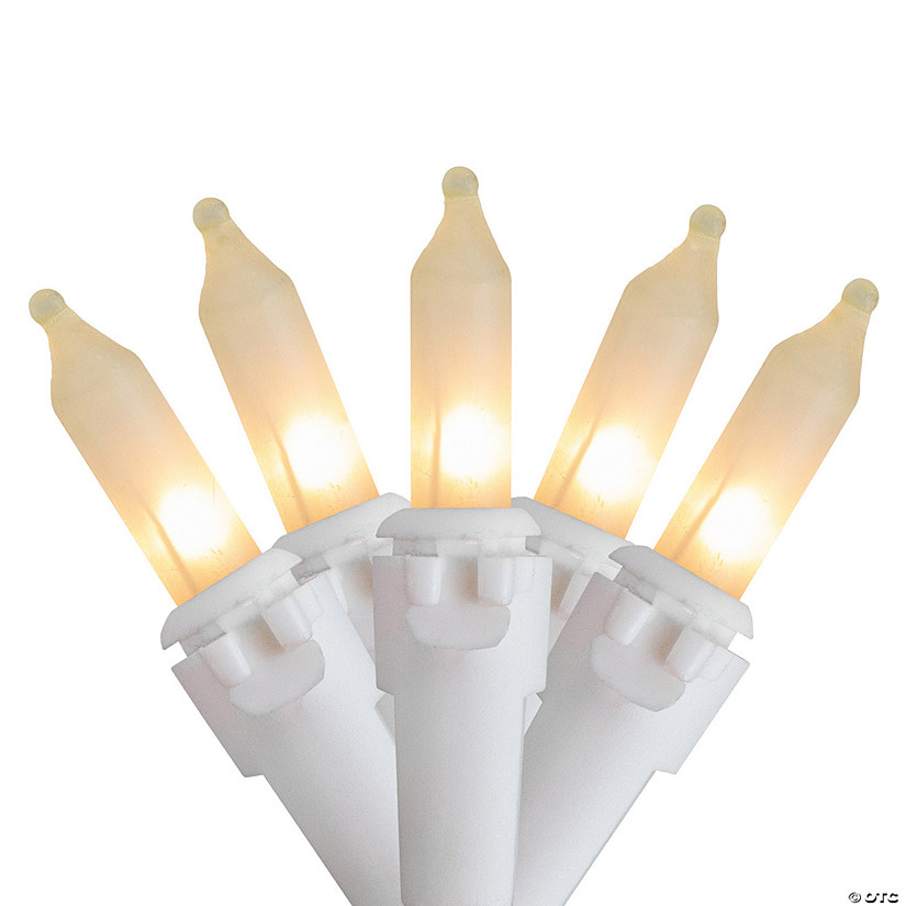 Northlight 100 Count Frosted Clear Mini Christmas Lights  49.6 ft White Wire Image