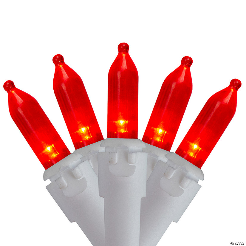 Northlight 100Count Red LED Mini Christmas Lights 33ft White Wire