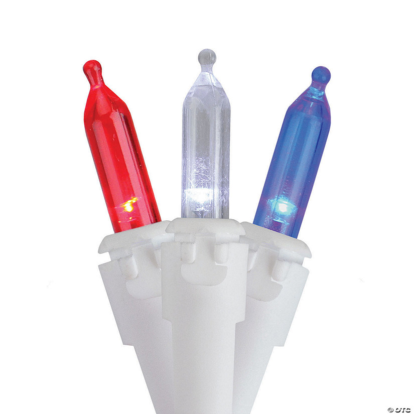 Northlight 100-Count Red White and Blue LED Mini Fourth of July Light ...