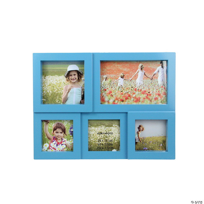 Northlight 11.5 Blue Multi-Sized Puzzled Photo Picture Frame Collage Wall Decoration Image