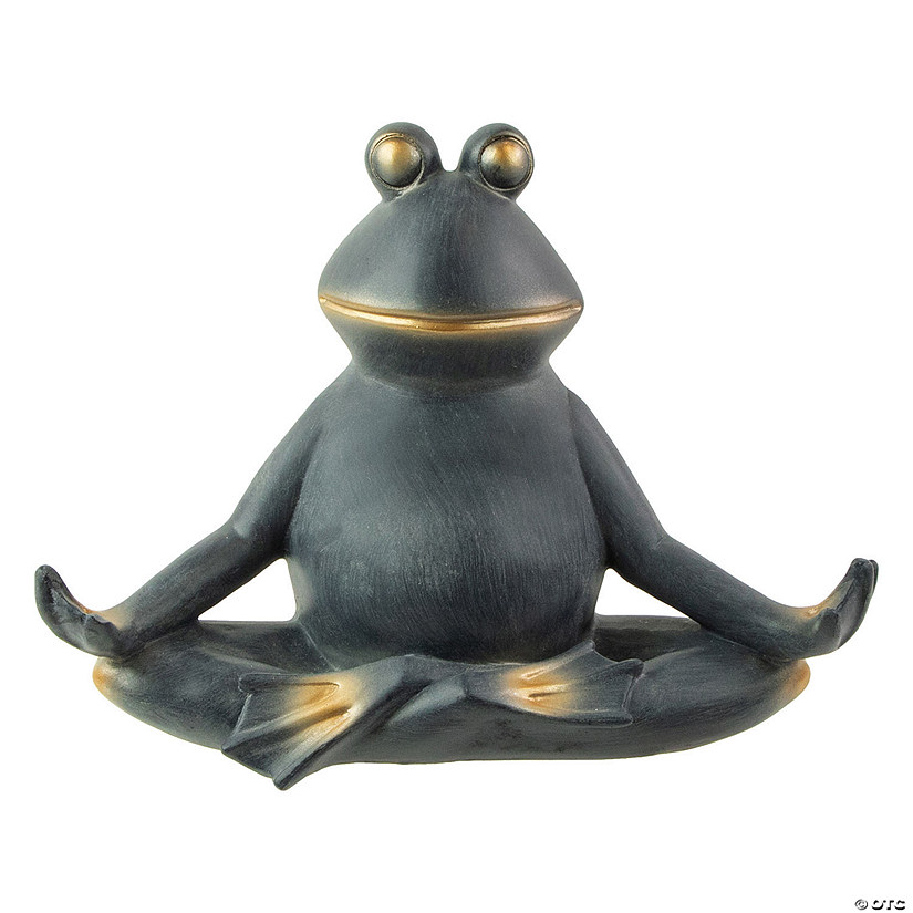Northlight 12.25" Frog in Lotus Yoga Position Garden Statue Image